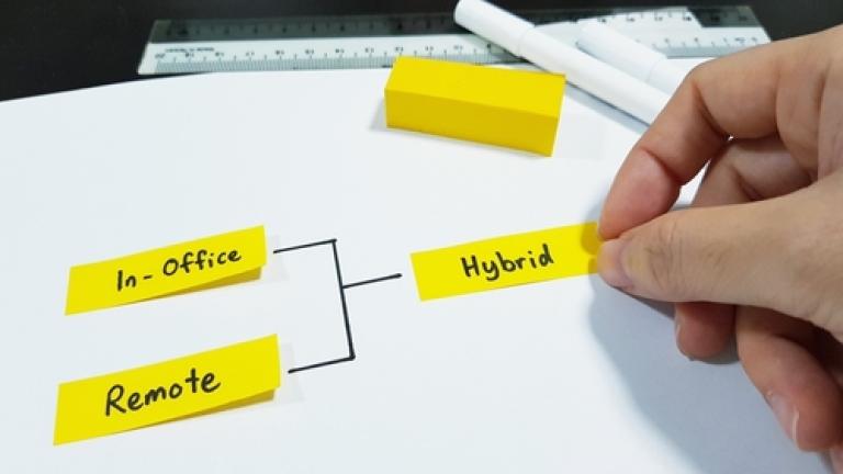 The balance between in-person and remote work